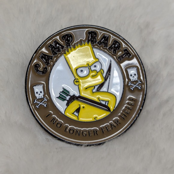 The Simpsons Camp Bart Simpson TV Show Enamel Pin - Picture 2 of 3